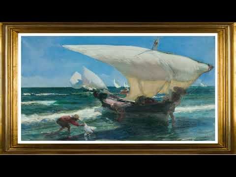 En la costa de Valencia – Joaquín Sorolla - Gold Frame TV Art - 4K Art Screensaver - TV Frame