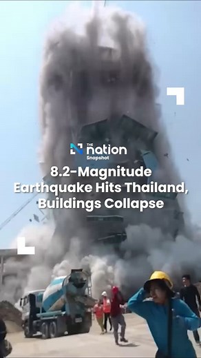 8.2-Magnitude Earthquake Hits Thailand, Buildings Collapse . A powerful 8.2 earthquake struck Thailand at 1:20 PM, with tremors felt nationwide, including Bangkok. . The epicentre was in Myanmar, 326 km northwest of Pang Mapha, Mae Hong Son. . A partially built Office of the Auditor General in Bang Sue collapsed, trapping workers inside. Rescue teams are on-site. . Authorities ordered immediate evacuations near Khao Laem and Vajiralongkorn Dams due to reported structural damage. . BTS and MRT ar