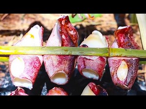 Village cooking​ Grilled Squid​ Chilling! The secret of the tender SQUID recipe