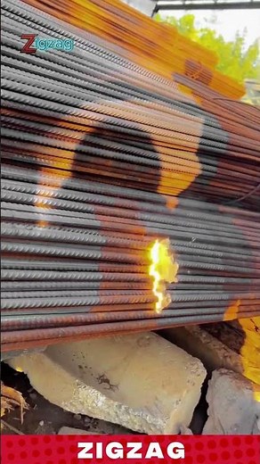 Satisfying Rust Removal on Steel Bars – So Clean! ✨