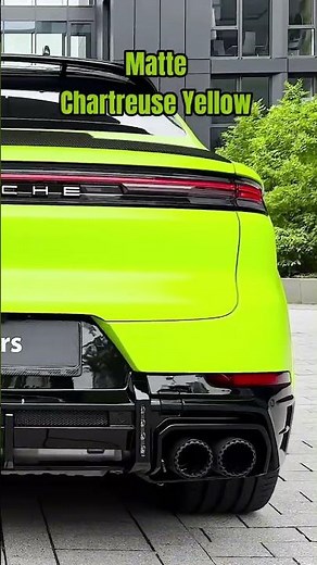 Wrapford Matte Chartreuse Yellow Wrap | Porsche Cayenne Turbo