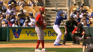 "Freddie" chants from the fans and a single the other way in the first at-bat of his Dodger spring debut. We can get used to this. | Los Angeles Dodgers