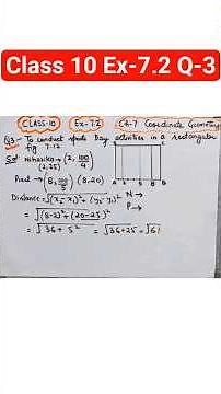 Chapter 7 Ex 7.2 Q.3 I Coordinate Geometry I Maths I Ncert I Cbse #class10 #ncert #shorts #maths