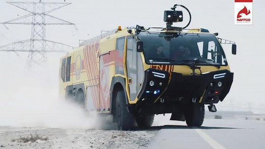 9.4K views · 383 reactions | NAFFCO’s latest Airport rescue Fire fighting truck is equipped with more efficiency and sets a new benchmark for Aircraft firefighting vehicles. It is Designed to make fire rescue safer. . #falcon #ARFF #rescue #rescuevehicle #firerescue #future #firetruck #naffco #safetyculture | NAFFCO | Facebook