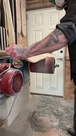 Sanding a deck for life skateboards #skate #woodworking #skateboards #fun