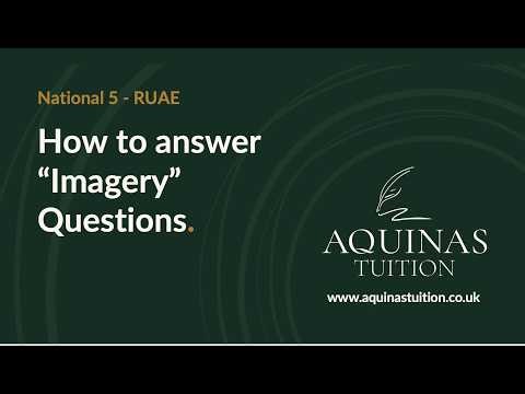 National 5 English RUAE | Imagery Questions Explained | Paper 1
