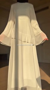Modest white dress for your wedding. Yes or No? Dress code: MS227 #viral #whitedress #bridaldress #abaya #modestfashion | Mariam’s Collection
