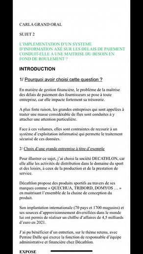 Grand oral stmg #gestion #fiance #grandoral #textebac #bac