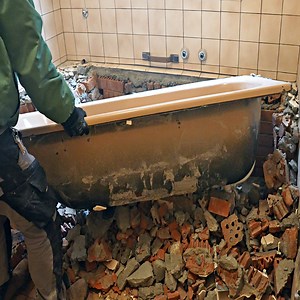 11M views · 170K reactions | Complete Bathroom Renovation with Demolition | DIY & Crafts | Facebook