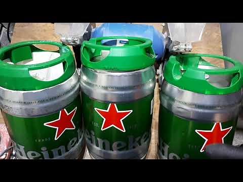 Como abrir e reaproveitar o barril de chopp Heineken.