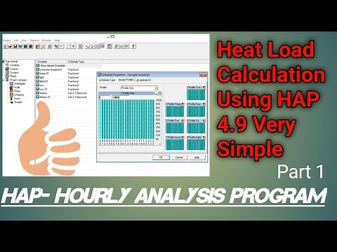 HAP|| heat load calculation using hap|| hourly analysis program||Basic setting of Hap|| part 1