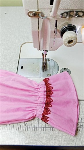 hand sewing technique for elastic with lace decoration #sewing