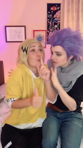 When Denkis brain short circuits 🤣🙈 with @desca_cosplay as Shinsou #shinkami #bnha #mha #denki #kaminari #shinsou #nicertome #comedy