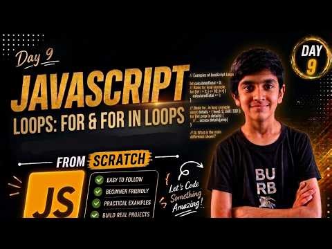JavaScript Loops Mastery 🔥 For Loop & For...in Explained with Examples | Beginner to Pro #coding #js