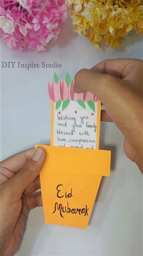 Viral Pop-Up Eid Card Idea! 🌷 #shorts #eid #crafts