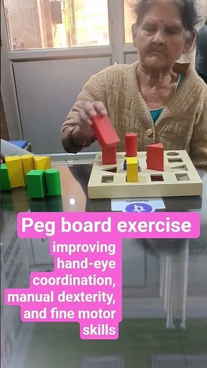 Pegboard exercise for peralysis patient #physiotherapy #strokerecovery#exercise #aligarh#confidence