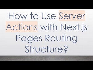 How to Use Server Actions with Next.js Pages Routing Structure?