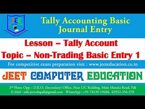 1. Tally Basic Journal Entry Month April | TallyPrime | Accounting | Tally Software | Tally Accounts