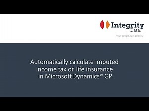 Automatically calculate imputed income tax on life insurance in Microsoft Dynamics GP