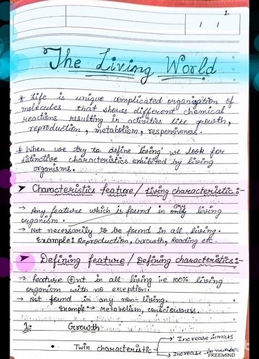 Class 11th Biology / Chapter 1 / The Living World / Notes #neet #cbseboard