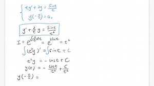 (a) Draw a direction field for the given differential equation. How do solutions appear to behave as t becomes large? Does the behavior depend on the choice of the initial value a ? Let a0 be the value of a for which the transition from one type of behavior to another occurs. Estimate the value of a0. (b) Solve the initial value problem and find the critical value a0 exactly. (c) Describe the behavior of the solution corresponding to the initial value a0. 3 y^'-2 y=e^-πt / 2,   y(0)=a | Numerade