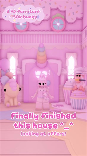 Feel free to comment or dm offers ^_^ || #foryou #adoptme #adoptmebuilds #unicorn #adoptmepets unicorn glitch build adopt me unicat unikitty tokidoki cute pink kawaii
