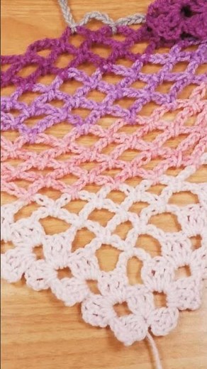 Crochet | Net Pattern for Triangular Scarves | Summer Instructions | Scarf Idea