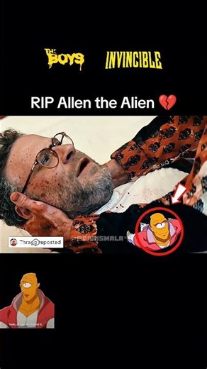 Allen the Alien Dies in The Boys 💔 #invincibleshorts