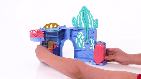 Mattel Disney The Little Mermaid Storytime Stackers Playset, Ariel’s Grotto Stackable Doll House with Small Doll & 10 Accessories