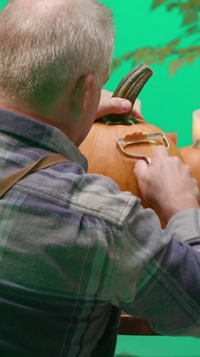 Lay a monstrous 👁️ on this pumpkin carving of Mike! 🎃💚 #Pixar #PixarMike #Halloween #MonstersInc #Pumpkin #Disney100