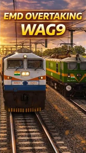 WDP4D vs WAG9 - Who Wins This Brutal Overtake? #trainsimulatorgaming #shorts