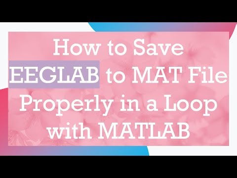 How to Save EEGLAB to MAT File Properly in a Loop with MATLAB
