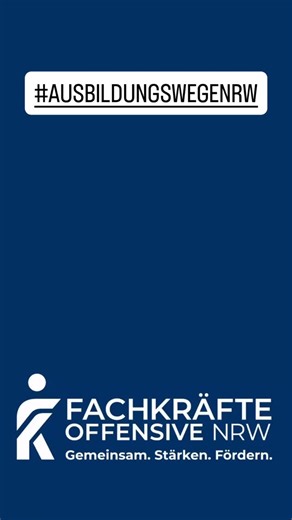 Das Programm #AusbildungswegeNRW bringt junge Menschen und Betriebe...