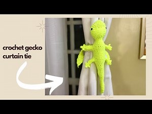 HOW TO CROCHET AMIGURUMI GECKO / LIZARD CURTAIN TIEBACK