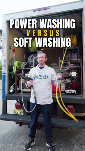 Soft Washing vs Power Washing — Which One’s Better for YOUR Home? 👀💦 After 20 years in the exterior cleaning game, I’m breaking down the real difference between the two… and trust me, the answer might surprise you! 😱 ✅ Power washing = high pressure for driveways, patios & walkways ✅ Soft washing = detergent-based and safer on delicate surfaces My take? It depends on the job — but soft washing wins on quality and surface safety. Which would you pick: Soft Wash or Power Wash? Drop it in the com