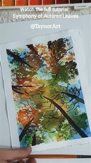 From Blank Page to Autumn Magic 🍁 | Watercolor Time-lapse