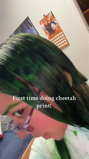 #cheetahprint #cheetahprinthair #greenhair #hairinspo #coloredhair