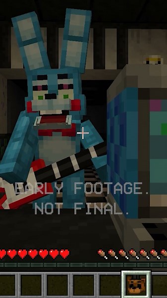 An early look at Toy Bonnie with the FNaF 2 mask mechanic!! #minecraft #fnaf #minecraftmods