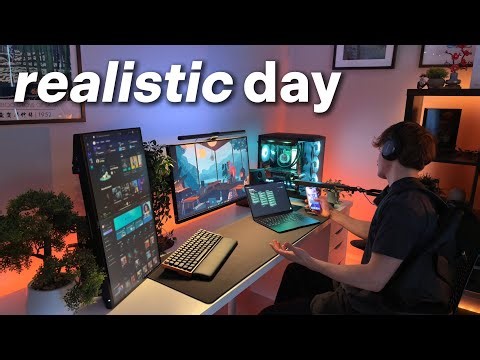 A Realistic But Productive Day in My Life | Desk Setup, Uni & Gaming