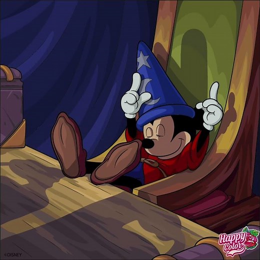 Mickey Mouse as the Sorcerer's Apprentice from the 1940 Disney film. #disney #fantasy #art