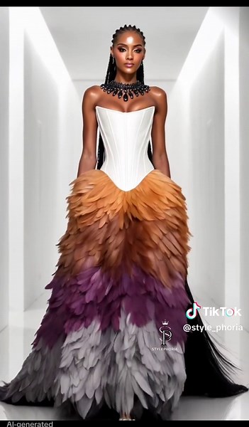 Prom or Birthday Dress: The Feathered Elegance Choice