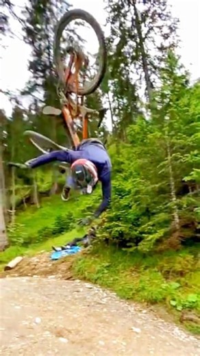 MTB downhill BMX 🚀 | @louis_eisenhut with a lil back flip action! 😬 What went wrong here? Glad to see he was okay.. shame the same couldn't be said for the... | Instagram