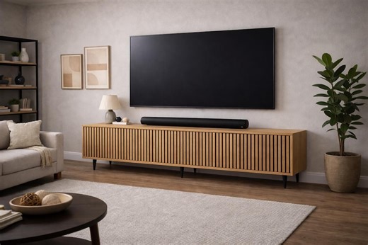 Meuble tv en bois massif avec portes texturées • Console multimédia moderne • Meuble tv en bois fait main • Meuble de divertissement scandinave - Etsy France