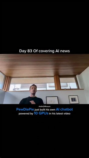 AI in 24 hours | PewDiePie just built his own AI chatbot powered by 10 GPUs in his latest video The AI uses a “council” of bots that vote on answers #ai... | Instagram