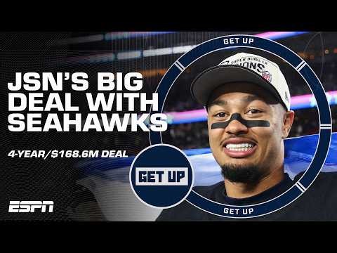 Jaxon Smith-Njigba becomes HIGHEST-PAID WR OF ALL TIME with 4-yr/$168.6M Seahawks deal 🤑 | Get Up