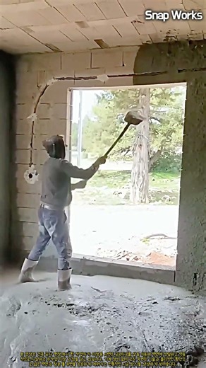 경이로운 삽질 시멘트 타설 기술 #worker #process #handmade #builder #masonry