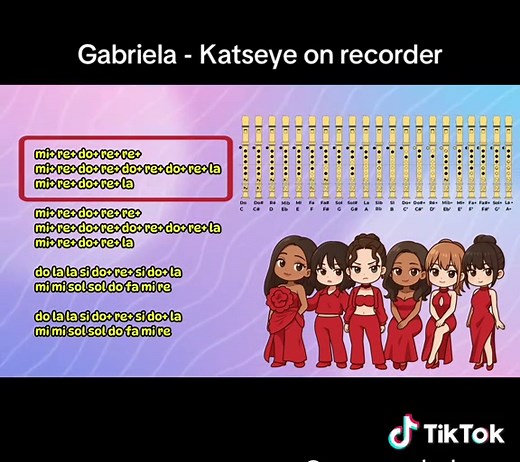 How to Play Gabriela by Katseye on Recorder | Easy Tutorial