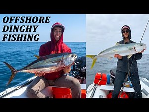 INFLATABLE BOAT TUNA AND YELLOWTAIL!! Offshore Dinghy Fishing