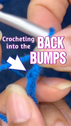 How to Crochet into the Back Bump of the Chain (Beginner Tutorial)