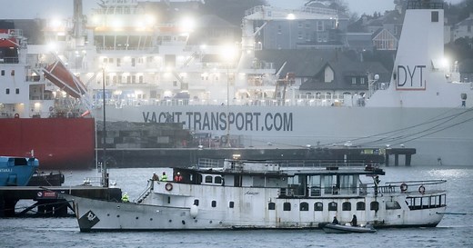 World's largest yacht transporter delivers historic luxury boat